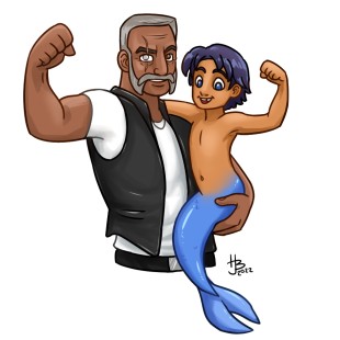 Baby Mer Ezra and Uncle Wolffe