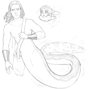 Uncle Loki and Baby Mer Bucky